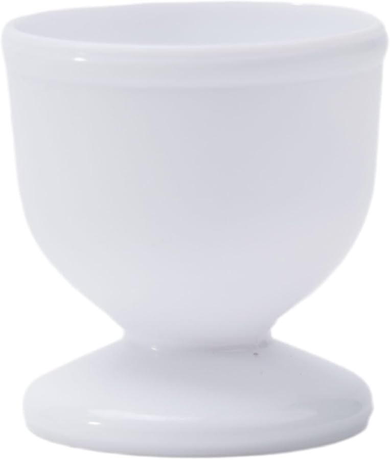 White Plastic Egg Cups Set 4 Pack 8pcs For Soft Or Hard Boiled Eggs Kitchen Breakfast Tableware - Image 5